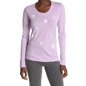 Sundry Purple & White Star Long Sleeve Tee Shirt (1)